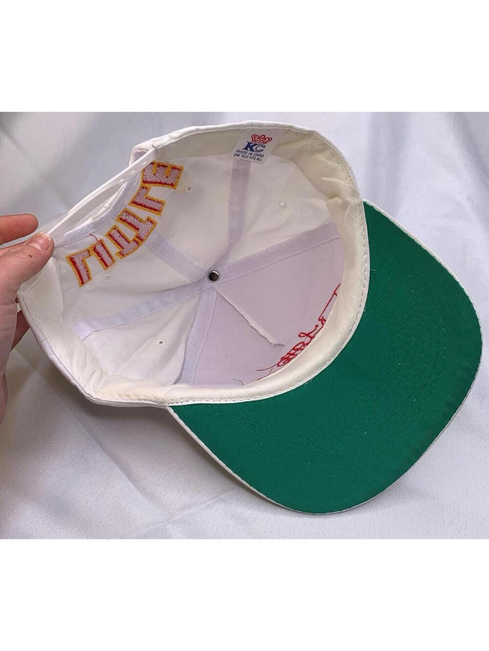 Vintage Chad Little Logo Athletic White SnapBack Hat Cap NASCAR 90s New Og KC - Picture 8 of 8